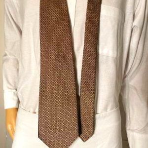 CALVIN KLEIN TIE NWT bronze grid